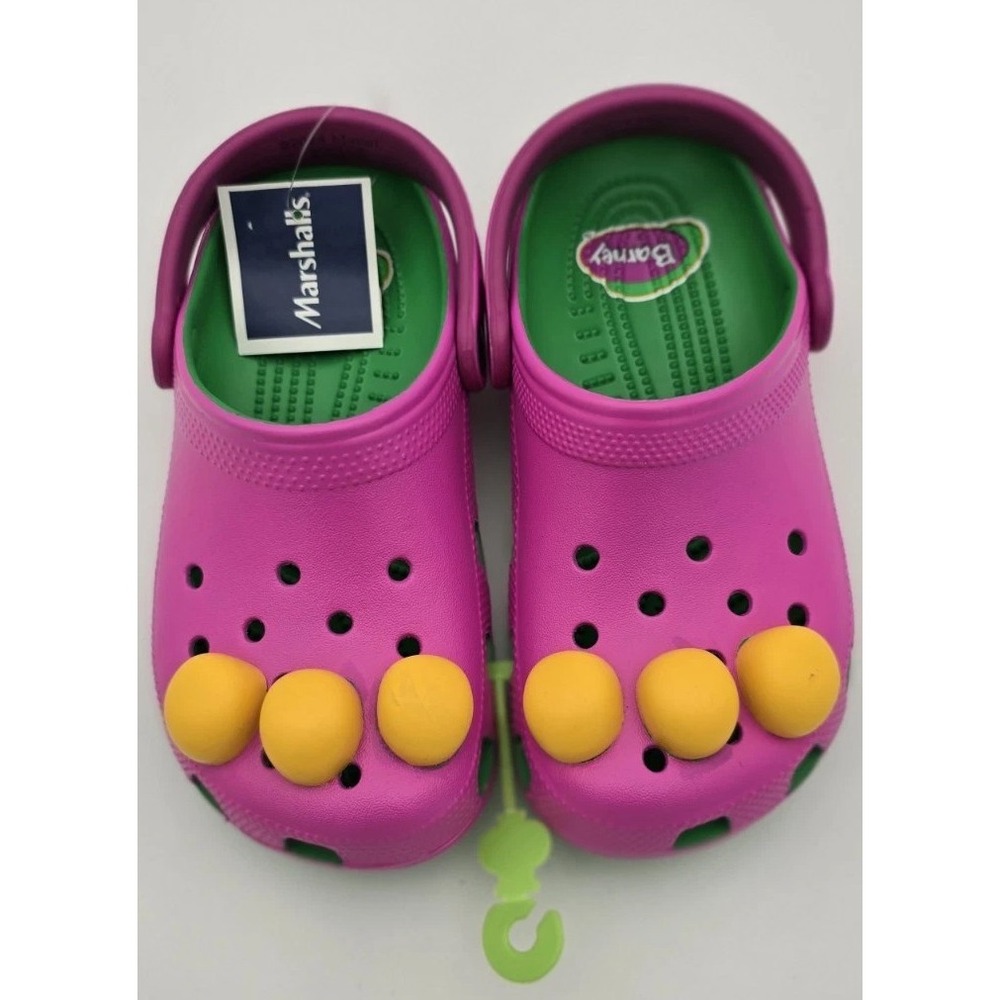 Crocs Kids' Size‎ J2 Barney Classic Clog Limited Edition Big Kids NWOT